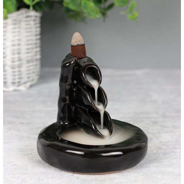 Incense Cone Holder BACKFLOW Bamboo Waterfall 
